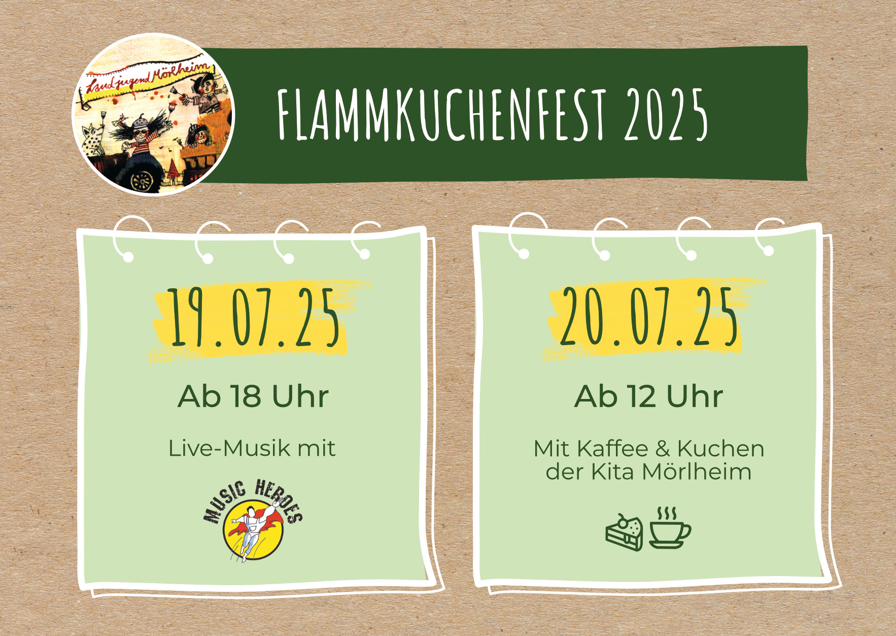 Flammkuchenfest 2025 am 19.07. ab 18 Uhr & 20.07. ab 12:00 Uhr
